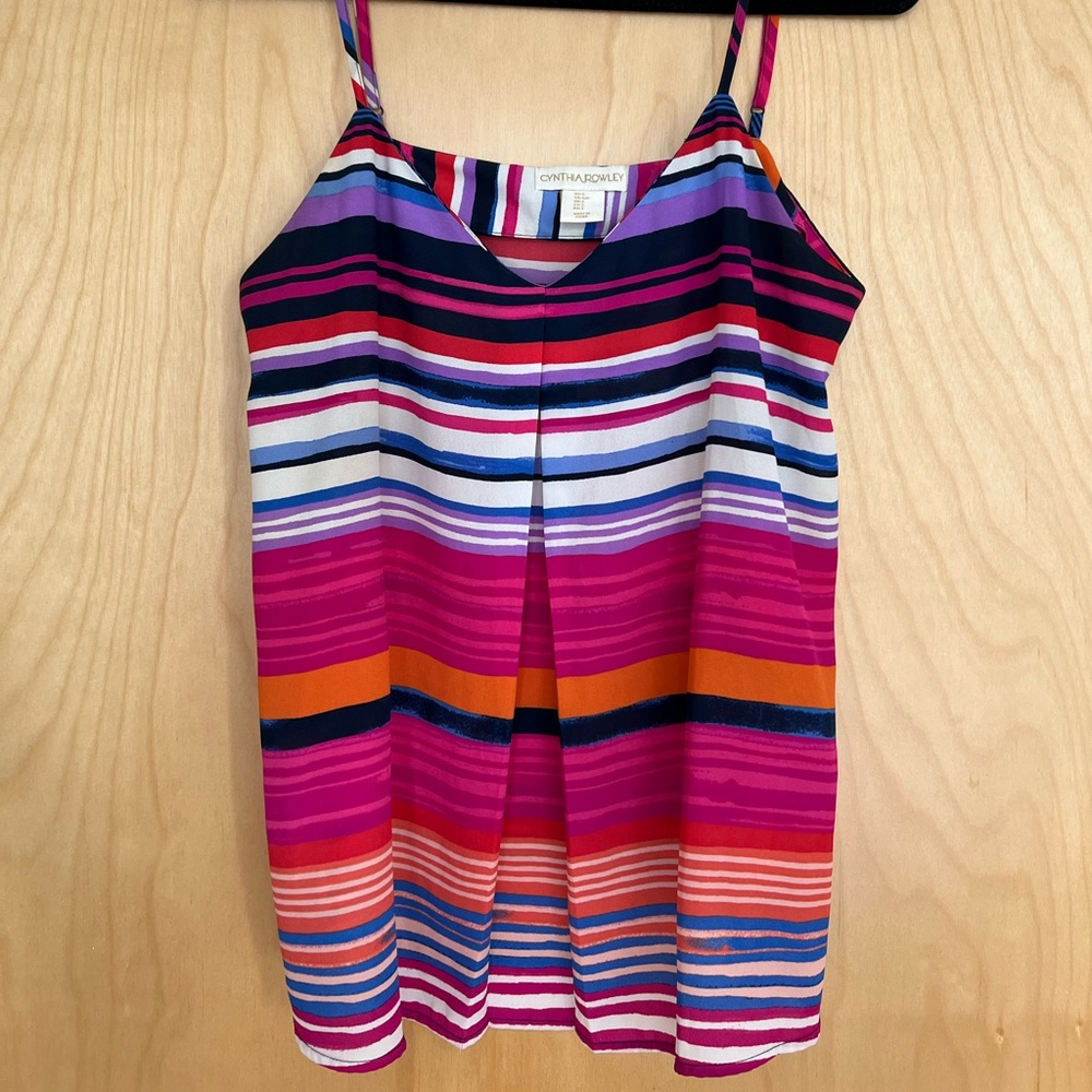 Cynthia Rowley spaghetti strap silky top